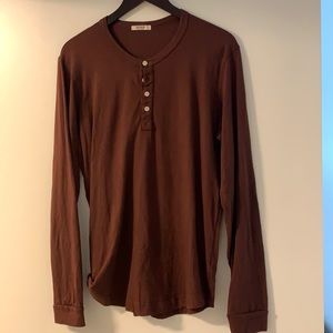 Buck Mason Long Sleeve Henley Small